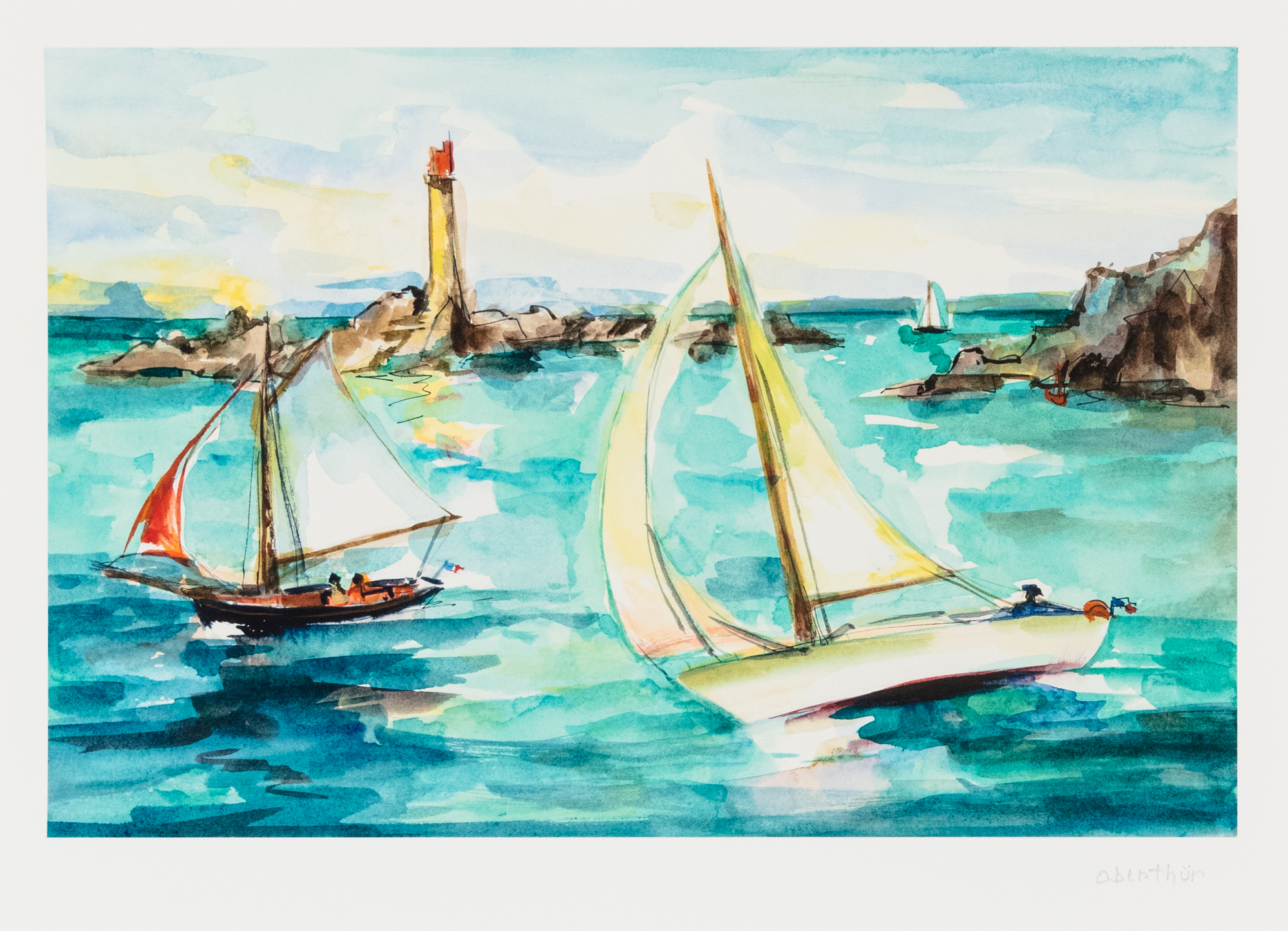 Christine Oberthur (French, b.1939)Passage du Phare