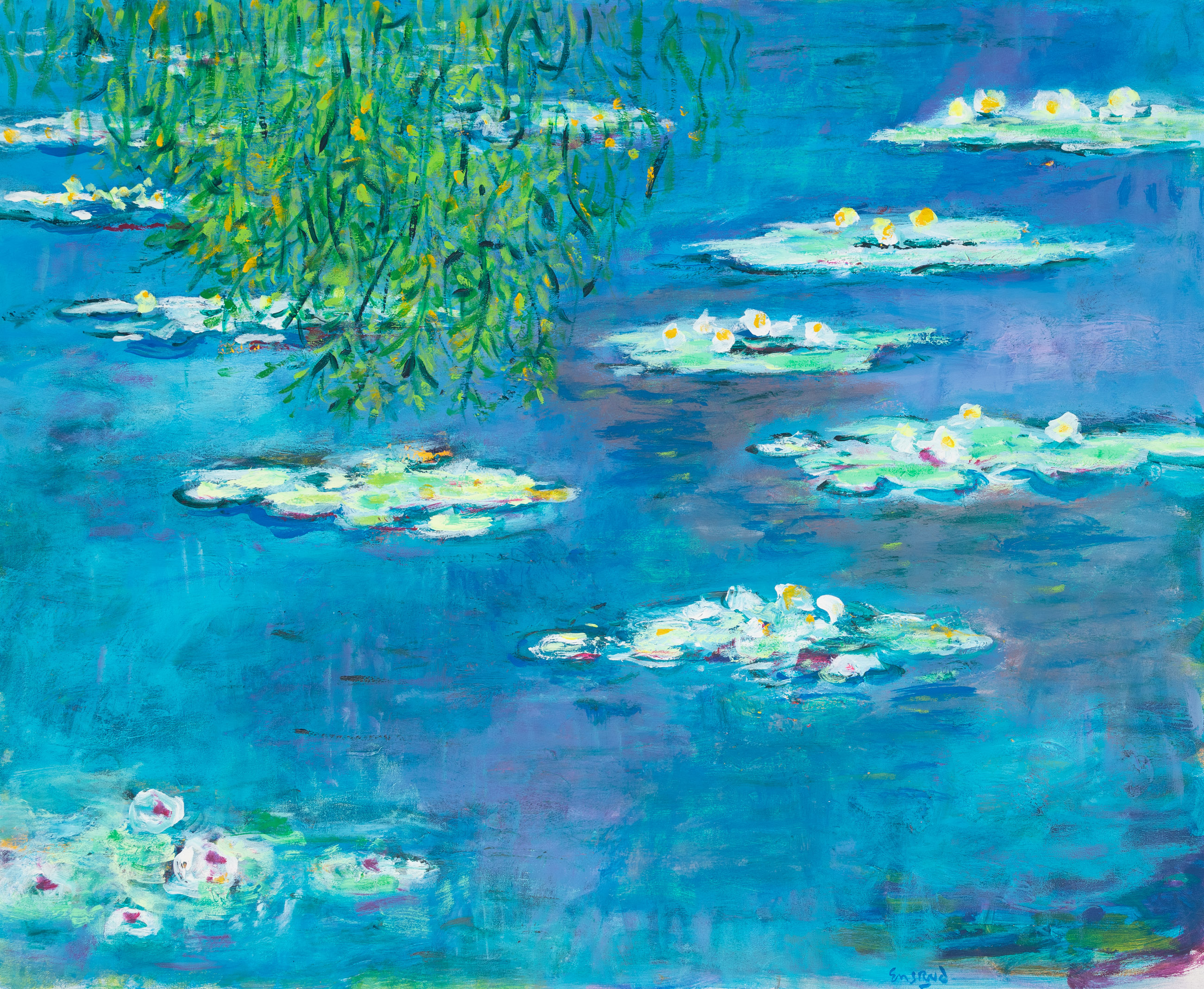 Wayne Ensrud (American, b.1934), Waterlillies