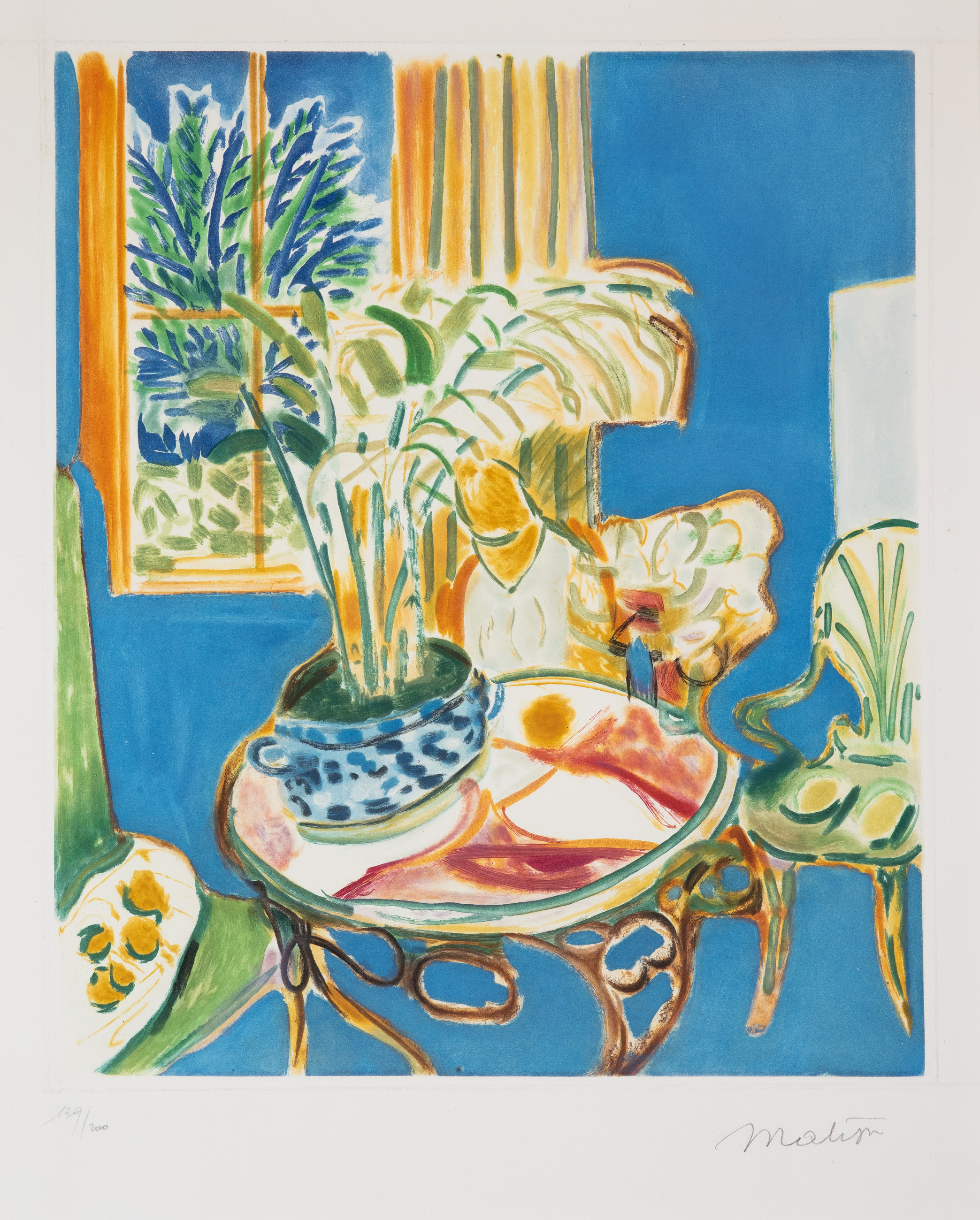 Henri Matisse (French, 1869-1954), Petit Interieur Bleu