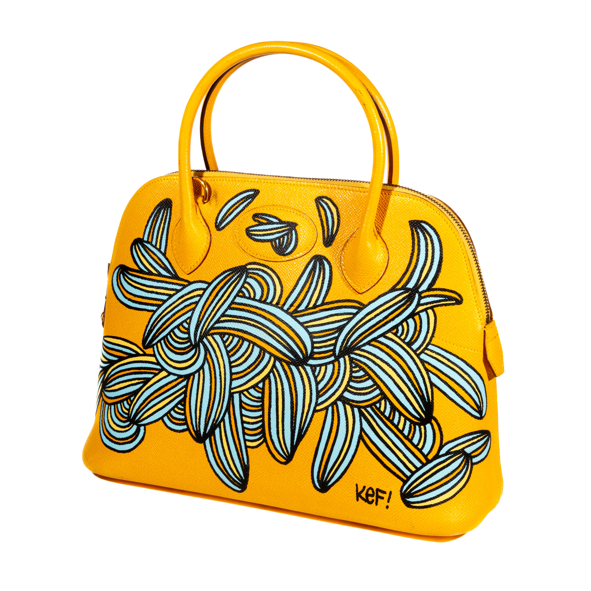 Kef! (German, b.1989), Kef! X Hermes Multicolor on Yellow Bolide