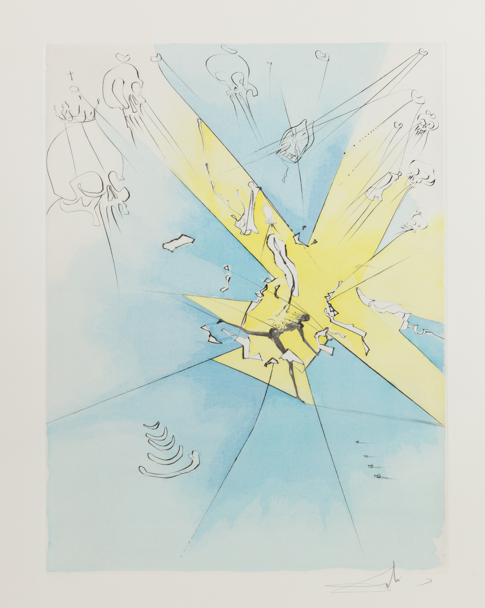 Salvador Dali (Spanish, 1904-1989)A Shattering Entrance To The USA